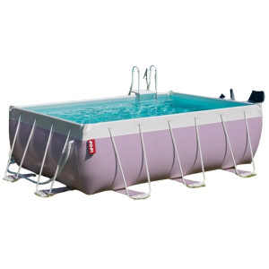Piscine tubulaire Laguetto Pop - Rectangulaire - 7,80 m x 4 m x 1,20 m - Lilas - Piscine tubulaire - Générique
