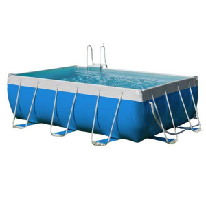 Piscine tubulaire Laguetto Pop - Rectangulaire - 12,70 m x 6,60 m x 1,20 m - Bleu - Piscine tubulaire - Générique