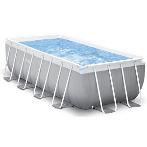Piscine tubulaire Prism Frame - Rectangulaire - 4 m x 2 m x 1,22 m - RECONDITIONNÉ - Bon état - Piscine tubulaire - Intex