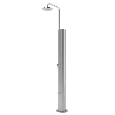  Douche chrome solaire - Finition métallique - Argent