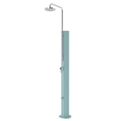  Douche chrome solaire - Finition couleur - Bleu