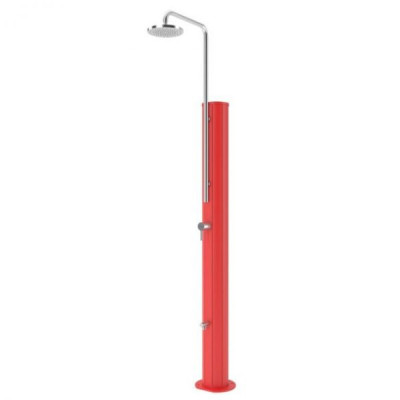  Douche chrome solaire - Finition couleur - Rouge