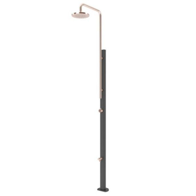 Douche chrome - Finition métallique - Anthracite et cuivre