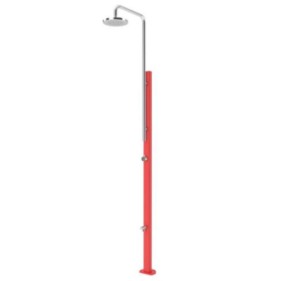  Douche chrome - Finition couleur - Rouge