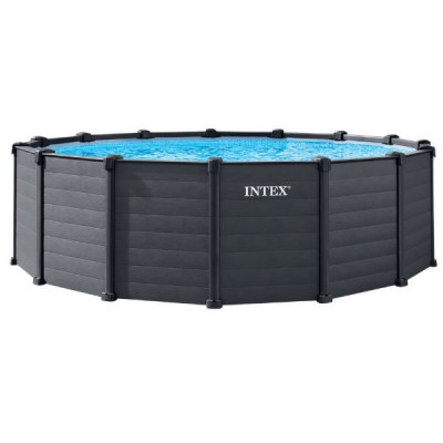 La Kit Piscine Graphite - Ø 4,78 m x 1,24 m - Filtre Wi Fi