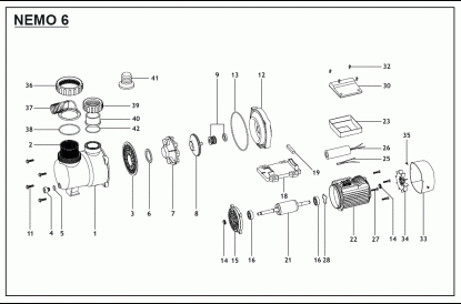 Pièces détachée Nemo 6 - 0,25 CV - 9 m3/h