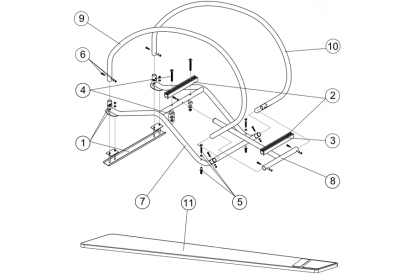 Pièces détachée Plongeoir dynamic avec arceaux - 2 m