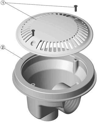 Pièces détachées Astralpool Bonde de fond - Ø200 mm avec grille anti-Vortex