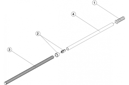 Pièces détachée Manche télescopique ALU - à clip 2,4 à 4,8 m