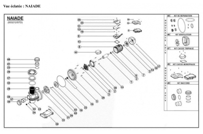 Pièces détachée Naiade 18 Tri
