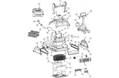 Pièces détachée Dolphin MyBot 2200 - Télécommande + chariot