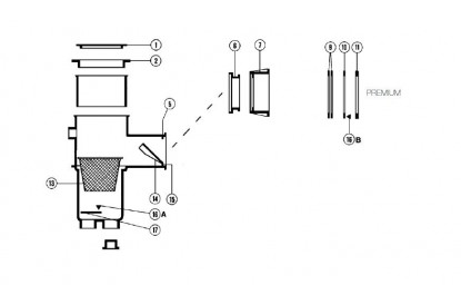 Pièces détachée Skimmer Premium Cofies petite meurtrière - Liner