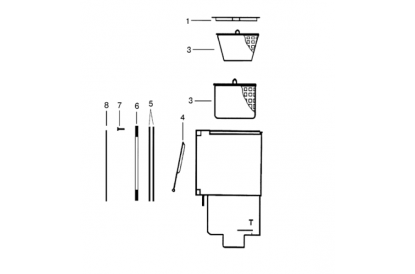 Pièces détachée Skimmer droit - Béton