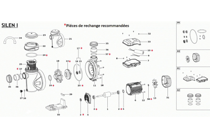 Pièces détachée Silen I 50 12 M - 12 m3/h