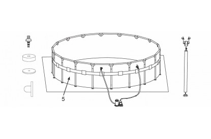 Pièces détachée Piscine tubulaire Ultra Frame XTR - Ronde - Ø 4,88 m x 1,22 m