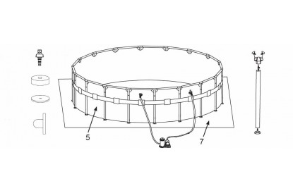 Pièces détachée Piscine tubulaire Ultra Frame XTR - Ronde - Ø 5,49 m x 1,32 m