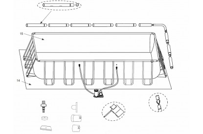 Pièces détachée Piscine tubulaire Ultra XTR - Rectangulaire - 5,49 m x 2,74 m x 1,32 m