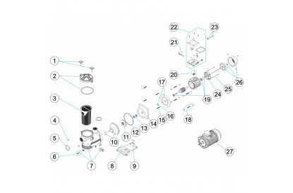 Pièces détachée Europa 3 CV - Triphasé - 29 m3/h