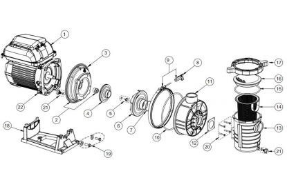 Pièces détachée Ultraflow VS - Vitesse variable - 1,5 CV - Mono