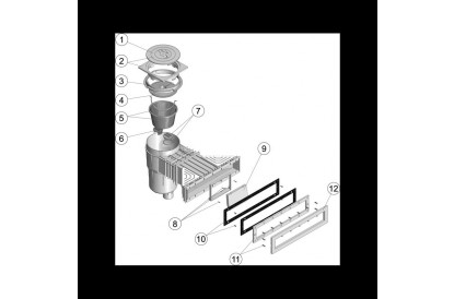 Pièces détachée Skimmer XXL métrique - 17,5L Liner/Béton - modèle Norm - Sable