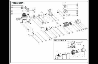 Pièces détachée Poseidon 15 Mono - RECONDITIONNÉ - Bon état