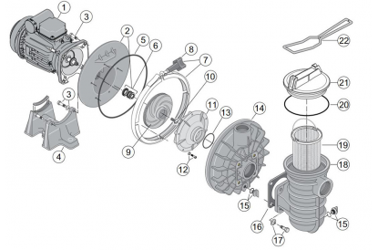 Pièces détachée La Sta-rite 1,1 kW - Tri