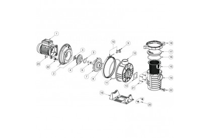 Pièces détachée Ultra Flow Plus 2 CV Mono - 26,8 m3/h - RECONDITIONNÉ - Bon état