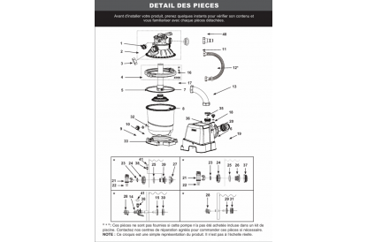 Pièces détachée Filtre à sable Intex - 4m3/h - RECONDITIONNÉ - Bon état