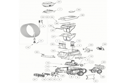 Zodiac Robot Piscine électrique CNX 10 pour Piscine 9 x 4 m. Nettoie Fond,  parois et Ligne d’Eau. Aspiration cyclonique et agilité Tout Terrain. Câble