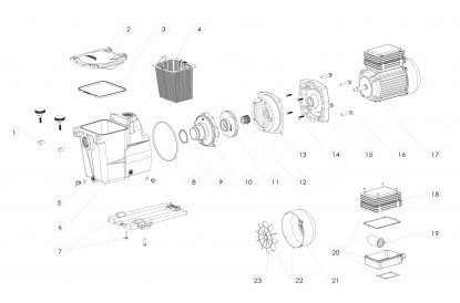 Pièces détachée Super Pump 1 cv Tri - 1