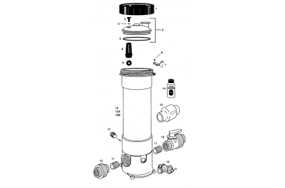 Pièces détachée Chlorinateur/brominateur grande capacité - Rainbow - 6,8 kg - RECONDITIONNÉ - Bon état