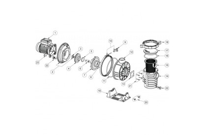 Pièces détachée Ultra Flow Plus 2 CV Mono - 26,8 m3/h