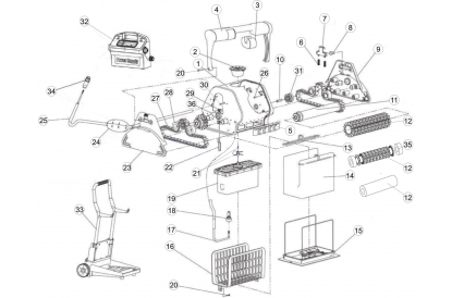 Pièces détachée Dolphin 2001 Diagnostic - avec chariot